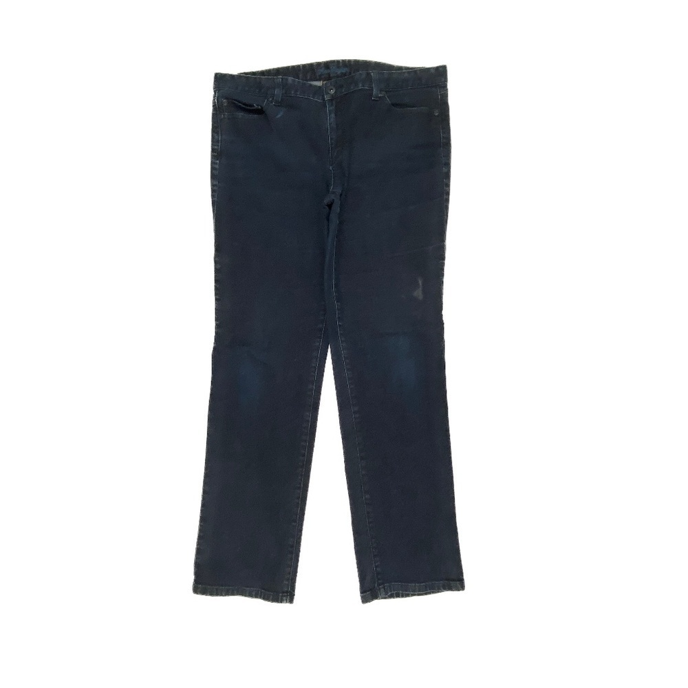Ann Taylor Modern Fit Straight Women's size 14 Dark Wash Blue denim jeans‎